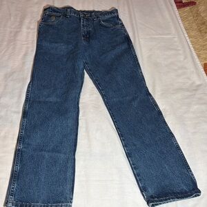Wrangler 5 Star Boys Denim Boot Cut Blue Jeans Size 16